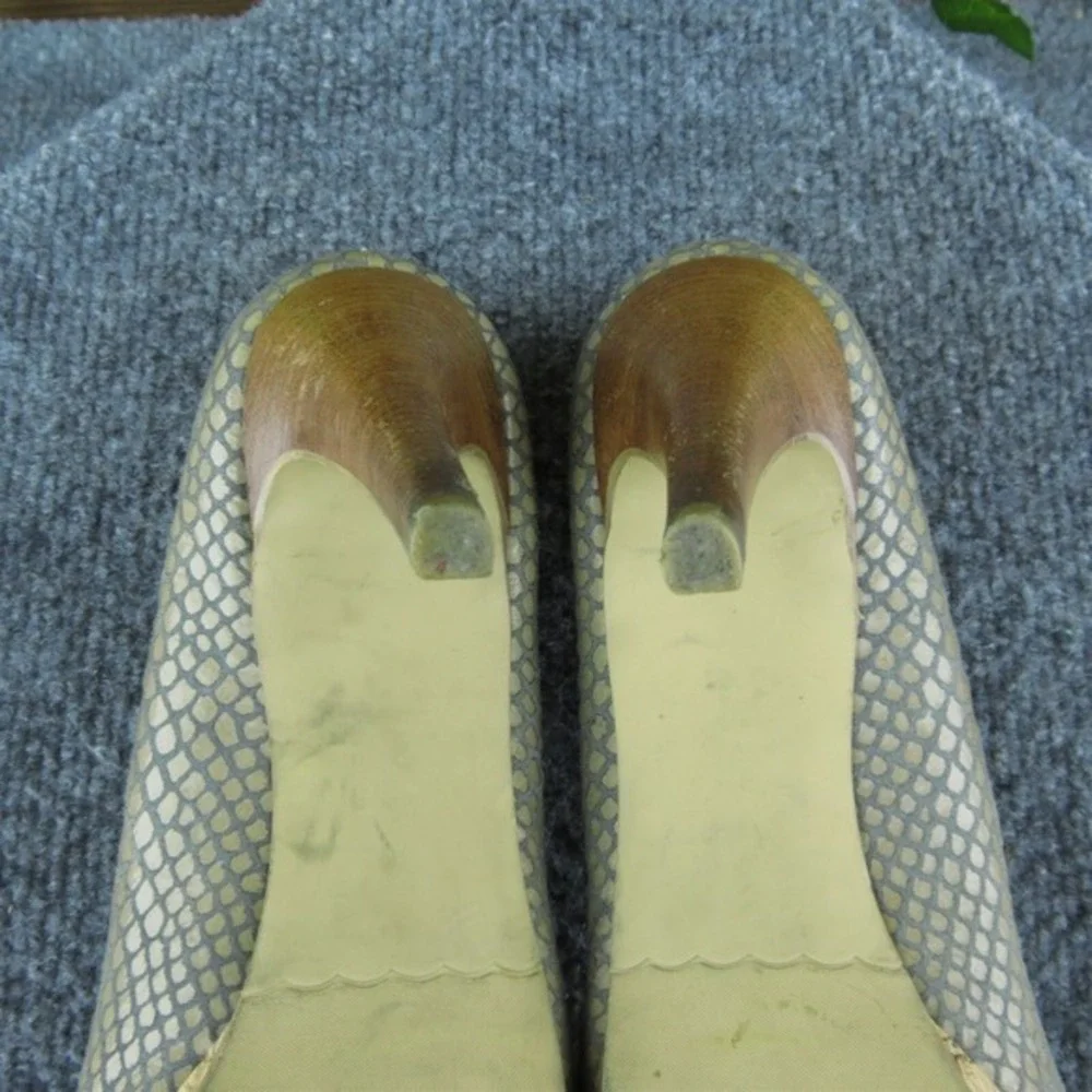 Moda Spana  Women Peep Toe Heel Shoes Size 8 Medium‎ Brown Leather
